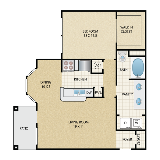 Trails at Rock Creek, Luxury Apartments in Northwest Houston Texas; pet friendly one two and three bedroom apartment homes in Jersey Village.