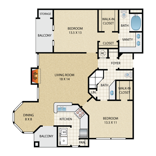 Trails at Rock Creek, Luxury Apartments in Northwest Houston Texas; pet friendly one two and three bedroom apartment homes in Jersey Village.